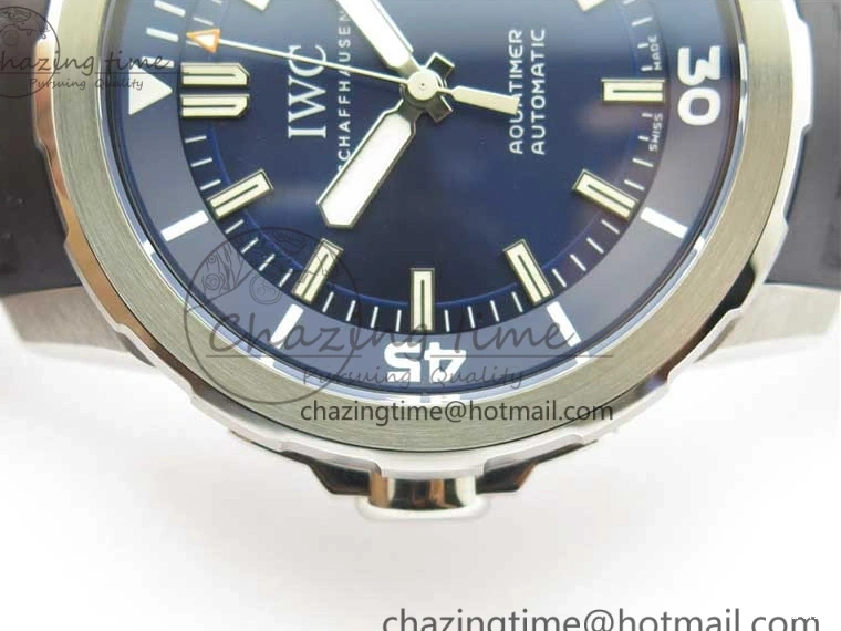 MIROTIME 0124 RelaxedFit Aquatimer Automatic IW329004 V6F 1:1 Best Edition Blue Dial on Rubber Strap MIYOTA 7095